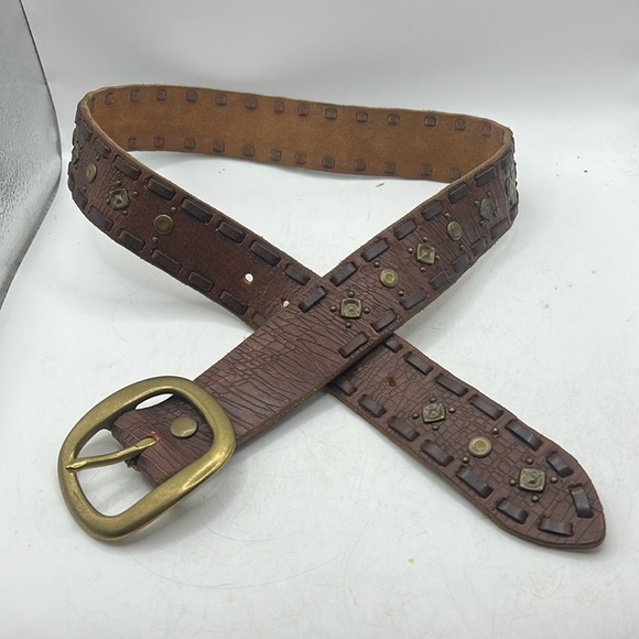 Lucky Brand Accessories - Lucky Brand Womens Belt Brown Leather Size XS Studded